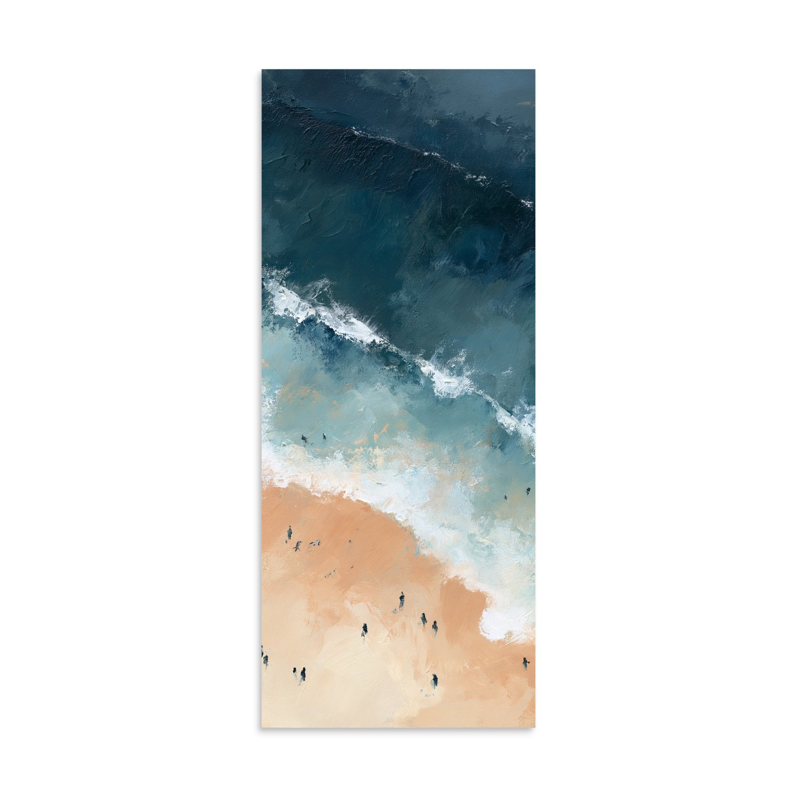 Coastal Beach Print Aerial Ocean Wall Art | Teal Blue Beige Waves Painting | Modern Coastal Decor | Nautical Printable Wall Art - Image 6