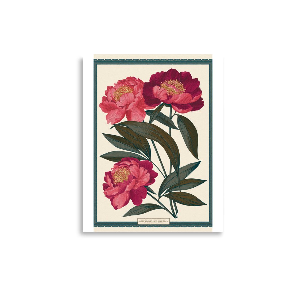Vintage Peony Botanical Print, Pink Flower Wall Art, Antique Floral Illustration, Victorian Bedroom Decor, Cottage Core Art Print - Image 7