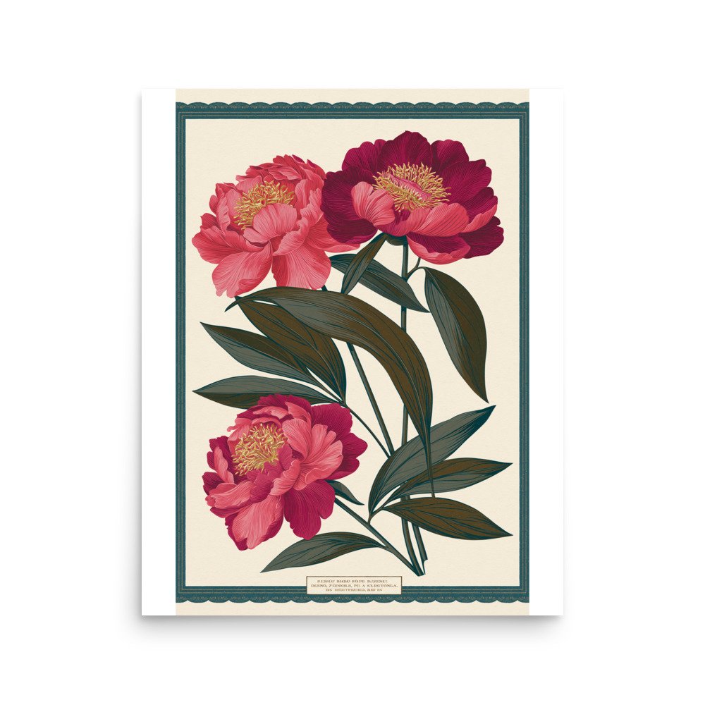 Vintage Peony Botanical Print, Pink Flower Wall Art, Antique Floral Illustration, Victorian Bedroom Decor, Cottage Core Art Print - Image 11