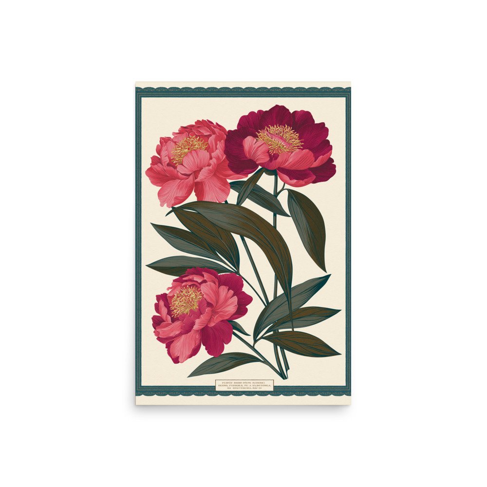 Vintage Peony Botanical Print, Pink Flower Wall Art, Antique Floral Illustration, Victorian Bedroom Decor, Cottage Core Art Print - Image 17