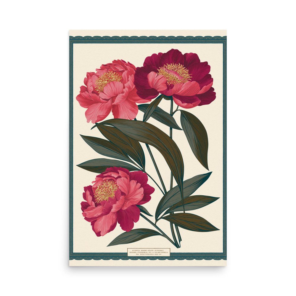 Vintage Peony Botanical Print, Pink Flower Wall Art, Antique Floral Illustration, Victorian Bedroom Decor, Cottage Core Art Print - Image 20