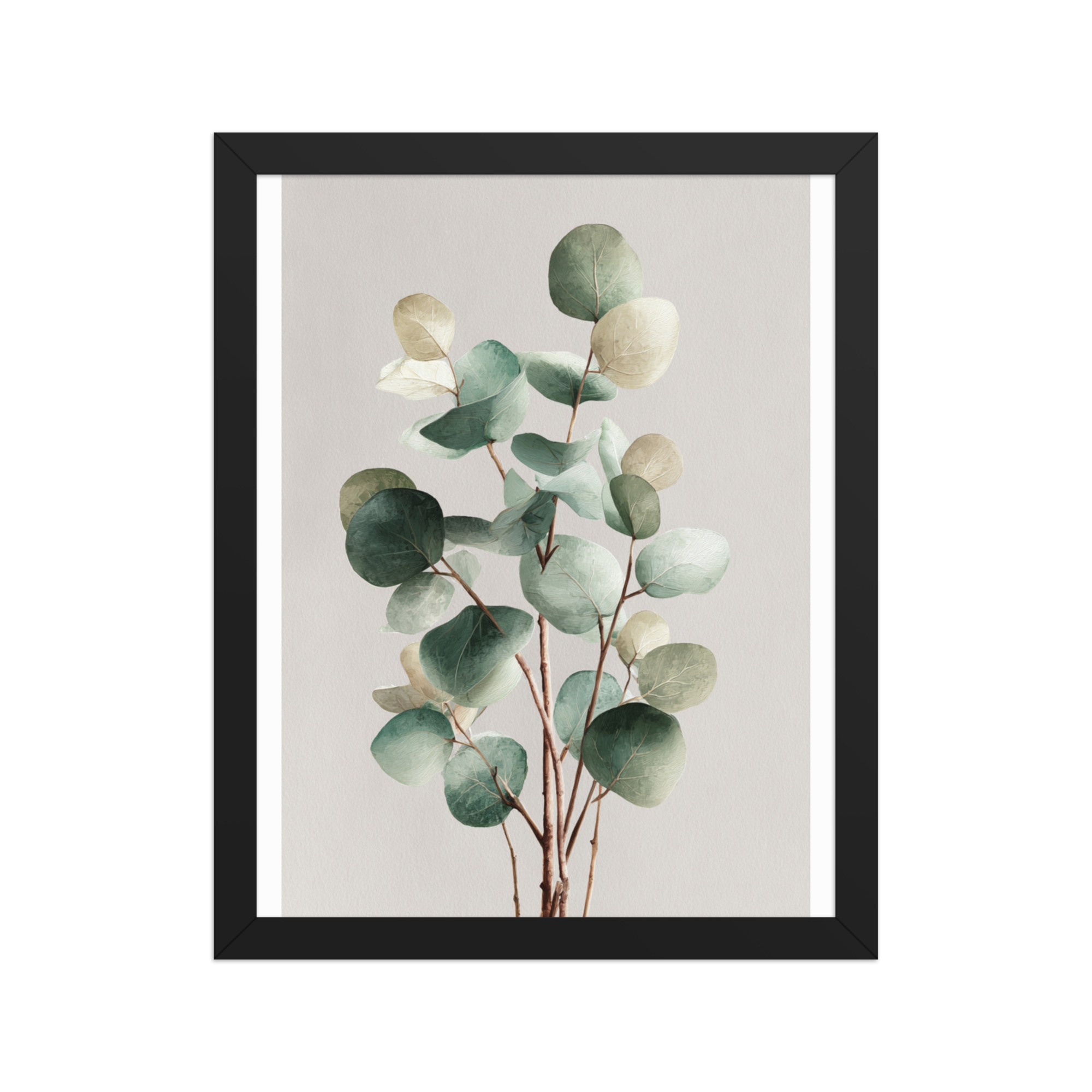 Eucalyptus Framed Wall Art, Sage Green Botanical Leaf Print, Minimalist Boho Decor - Image 3