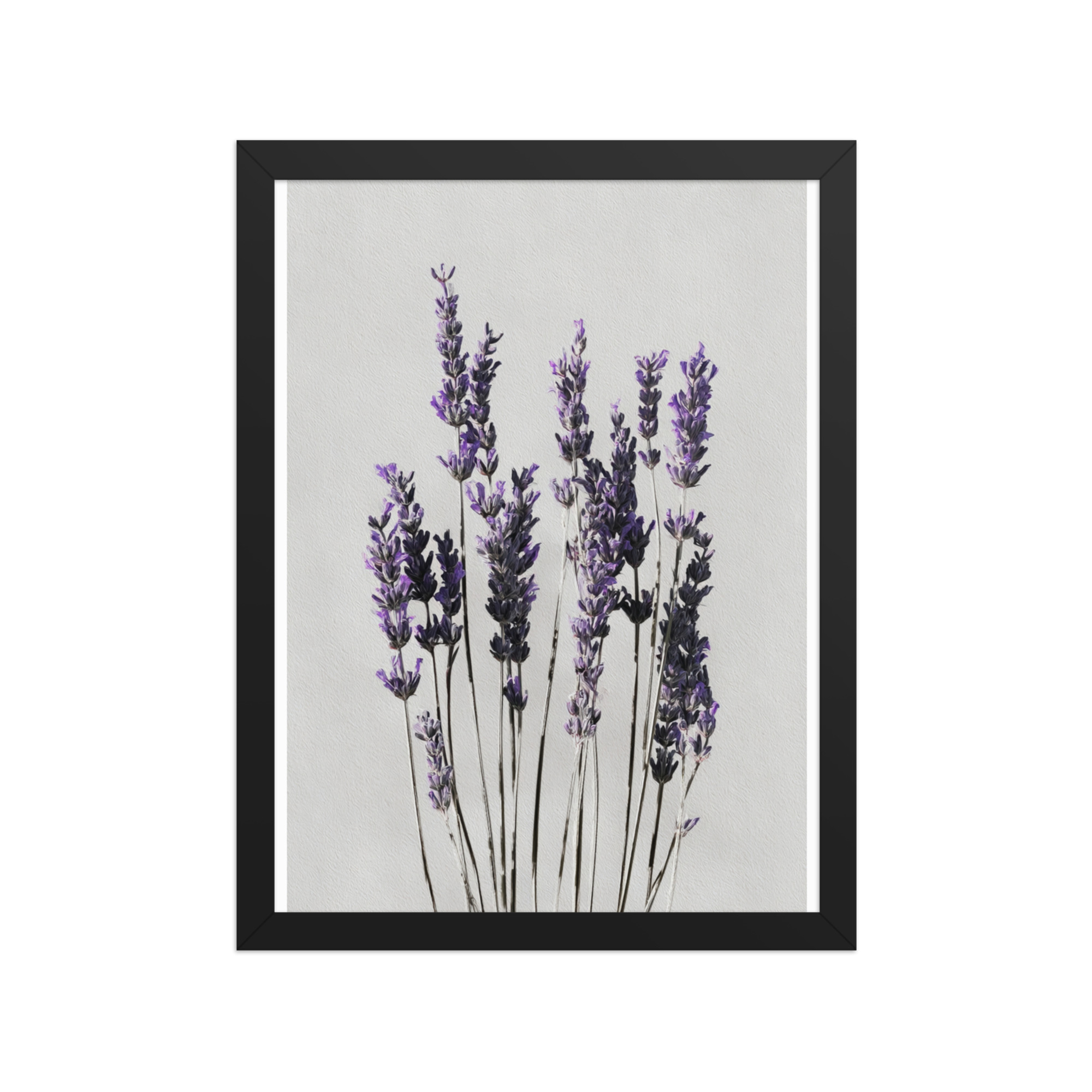 Lavender Framed Wall Art, Purple Floral Botanical Print, Minimalist Bedroom Decor - Image 5
