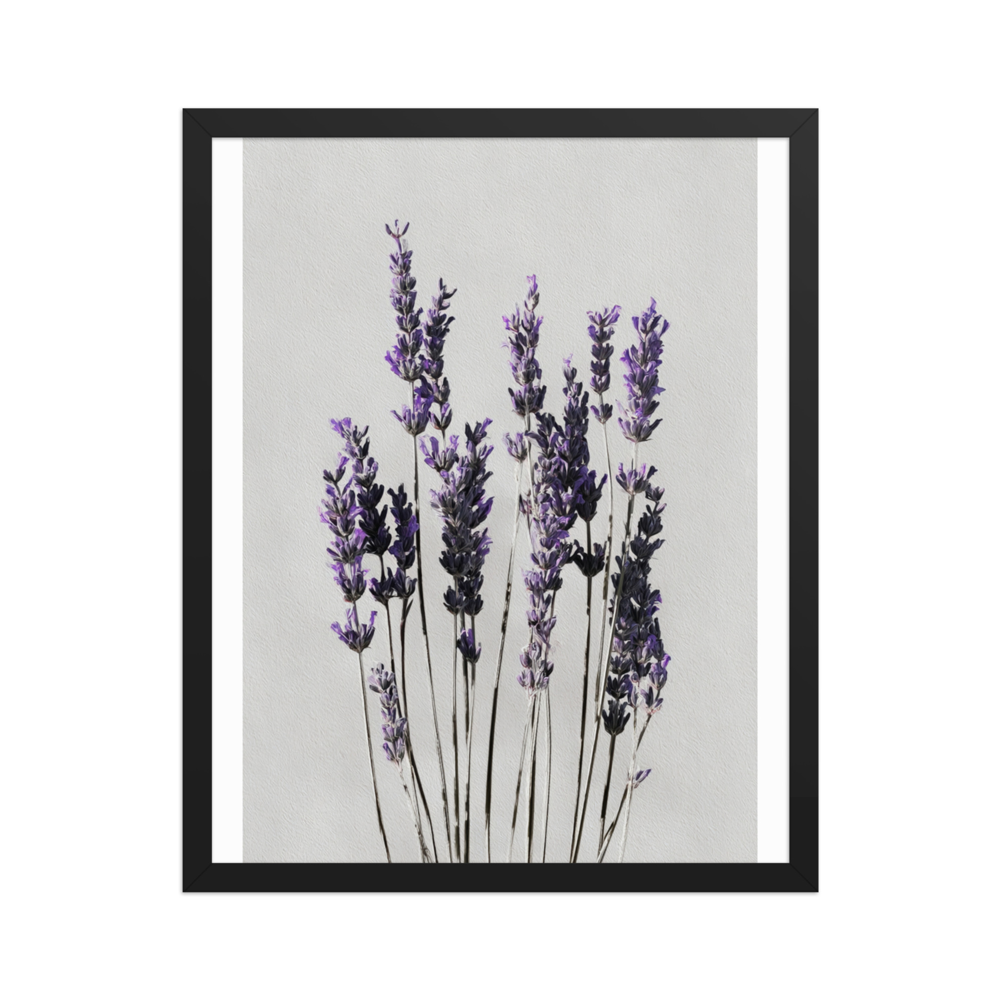 Lavender Framed Wall Art, Purple Floral Botanical Print, Minimalist Bedroom Decor - Image 9