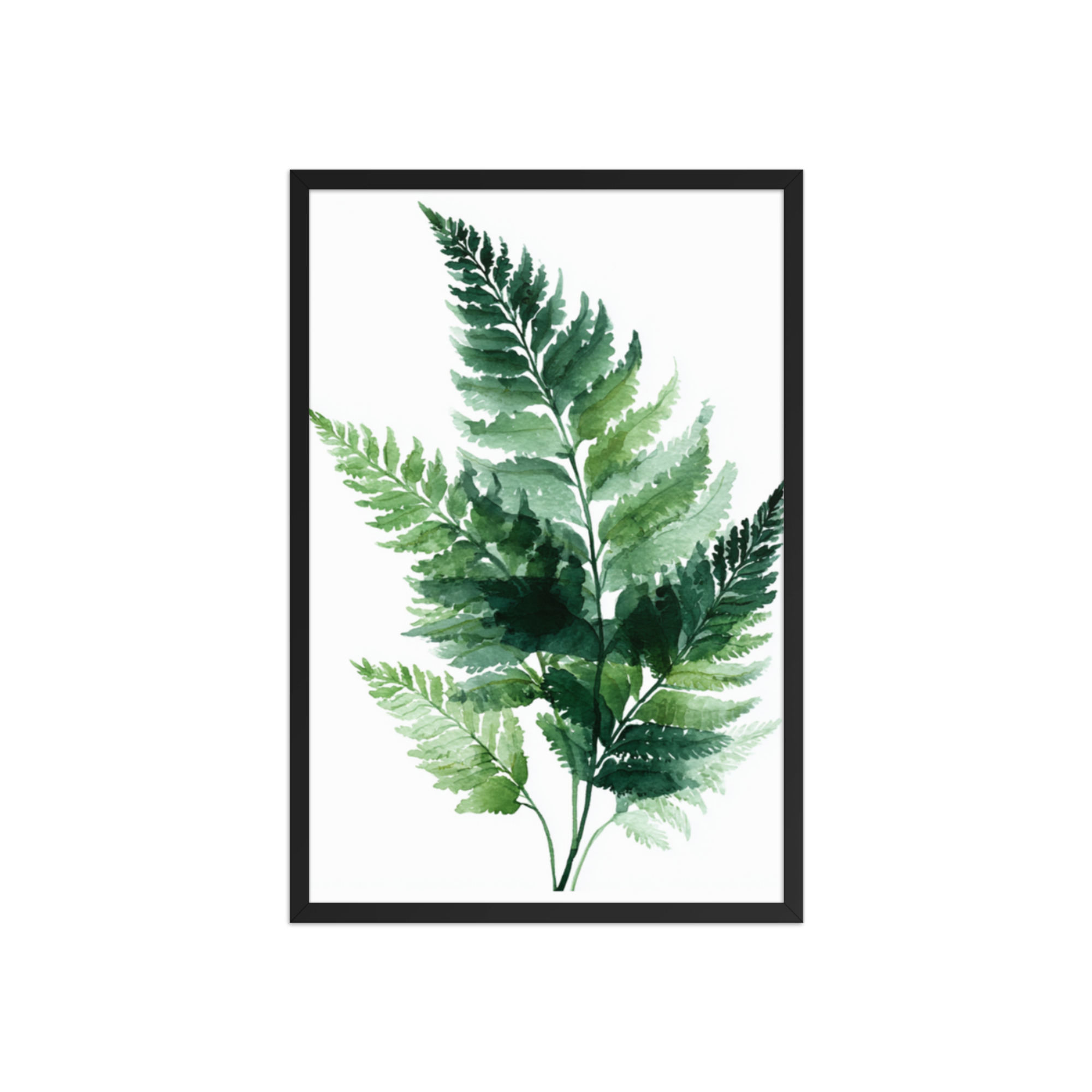 Watercolour Fern Framed Wall Art, Green Botanical Leaf Print, Minimalist Nature Decor - Image 13