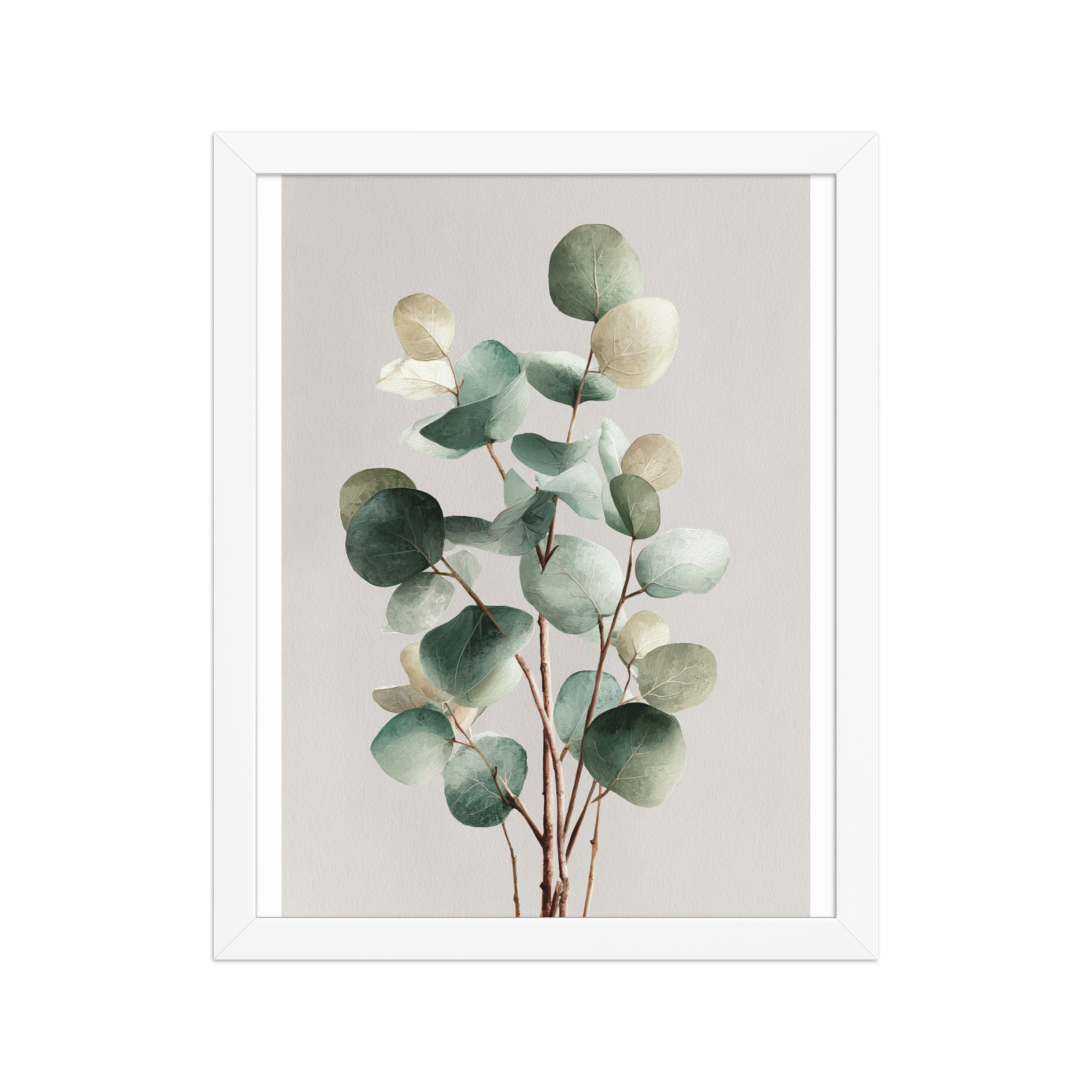 Eucalyptus Framed Wall Art, Sage Green Botanical Leaf Print, Minimalist Boho Decor - Image 4
