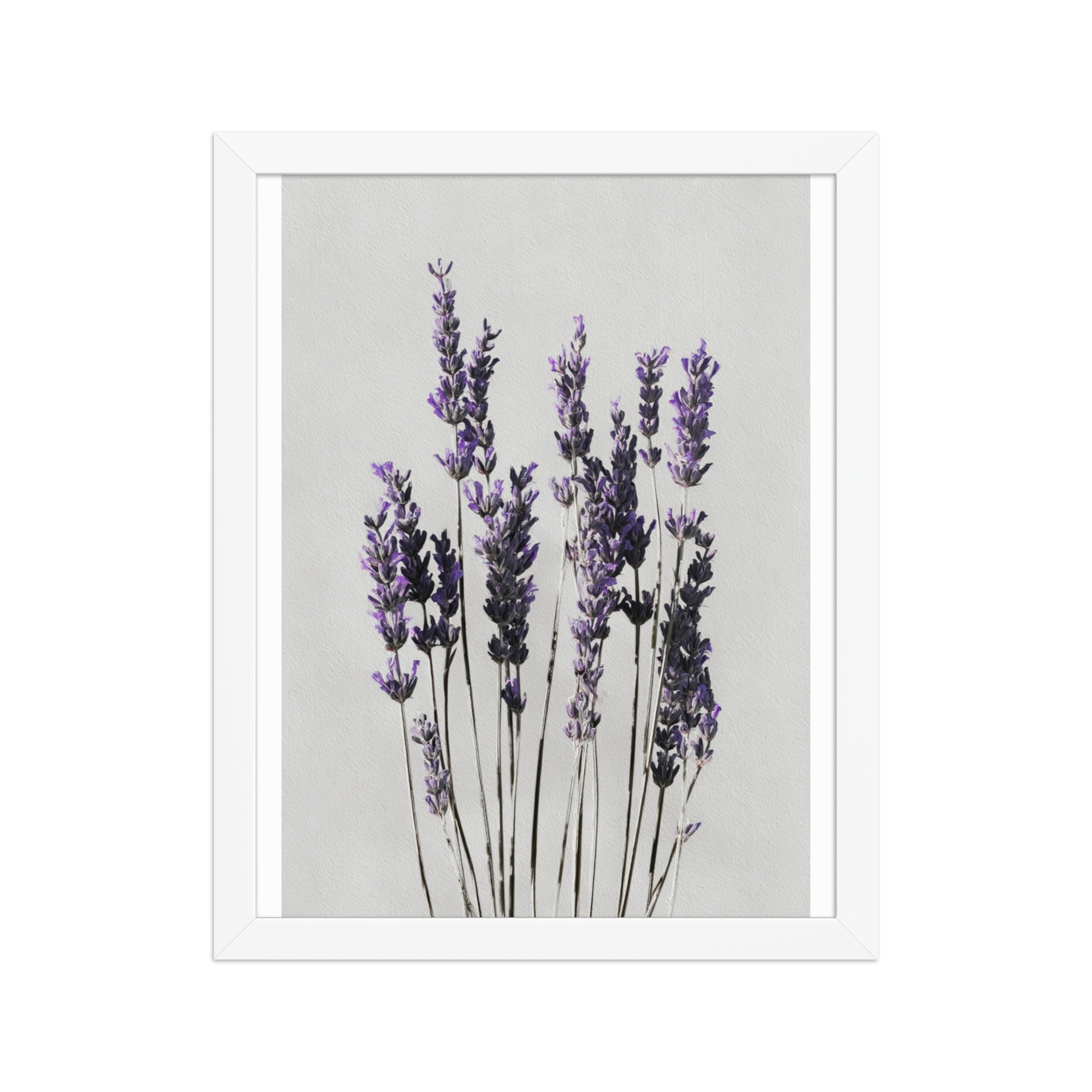 Lavender Framed Wall Art, Purple Floral Botanical Print, Minimalist Bedroom Decor - Image 4
