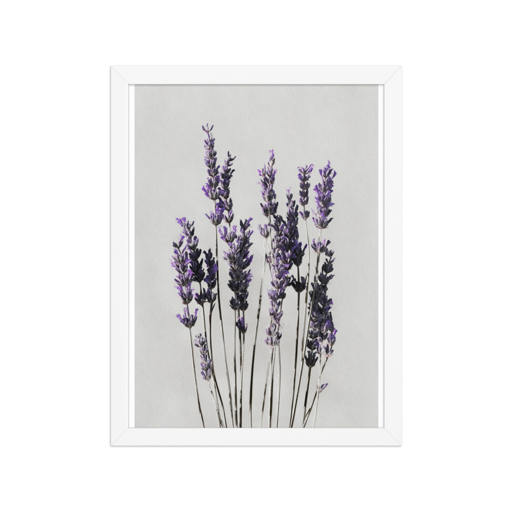 Lavender Framed Wall Art, Purple Floral Botanical Print, Minimalist Bedroom Decor - Image 6