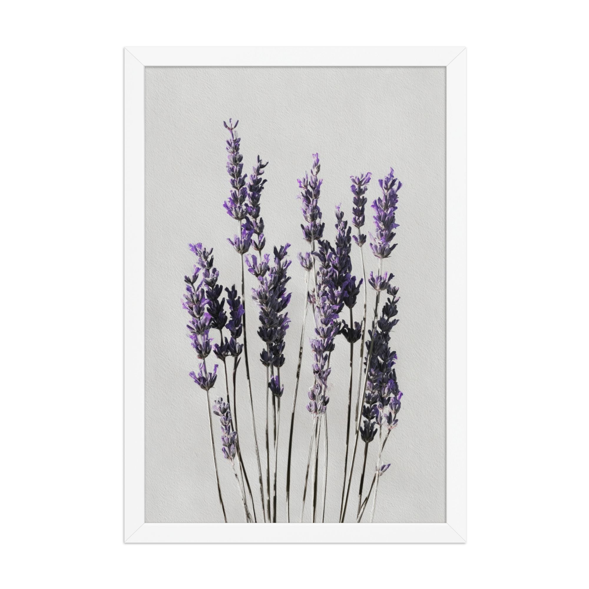 Lavender Framed Wall Art, Purple Floral Botanical Print, Minimalist Bedroom Decor - Image 8