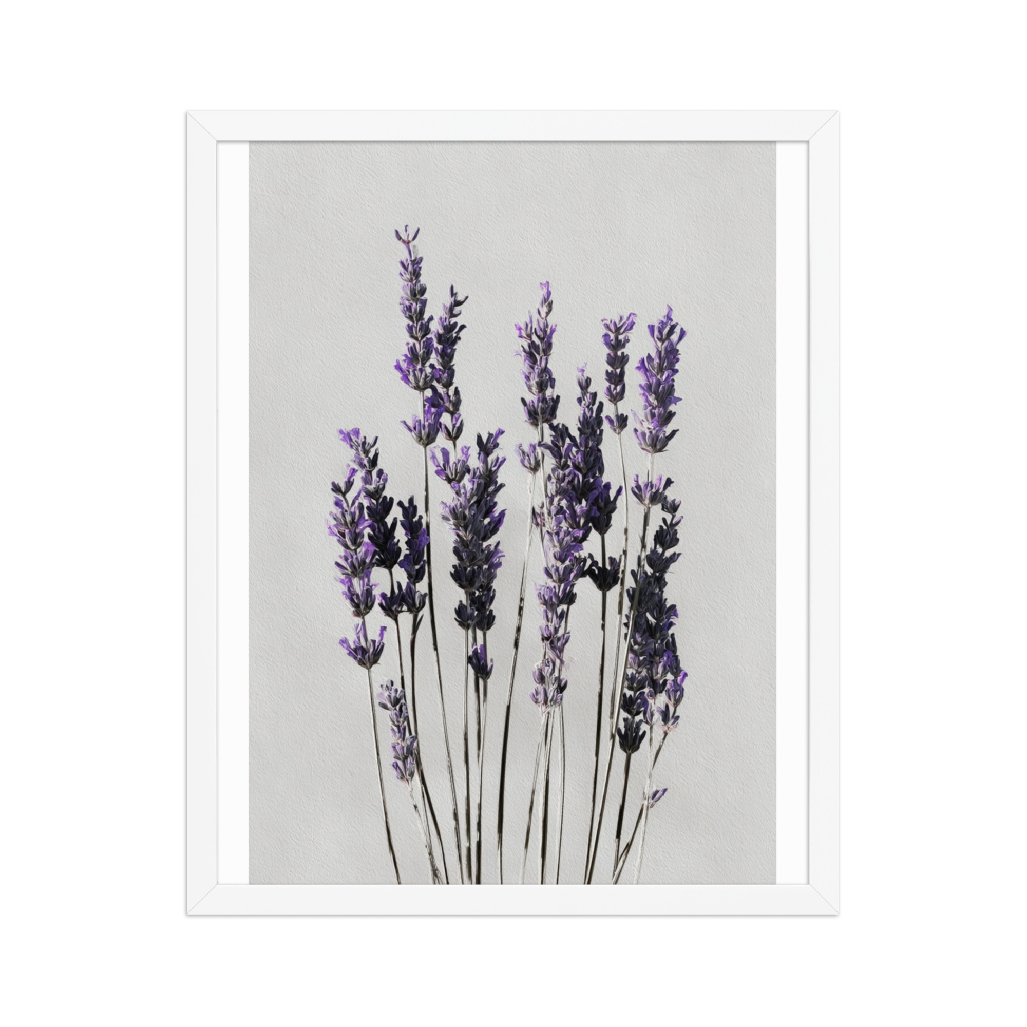Lavender Framed Wall Art, Purple Floral Botanical Print, Minimalist Bedroom Decor - Image 10