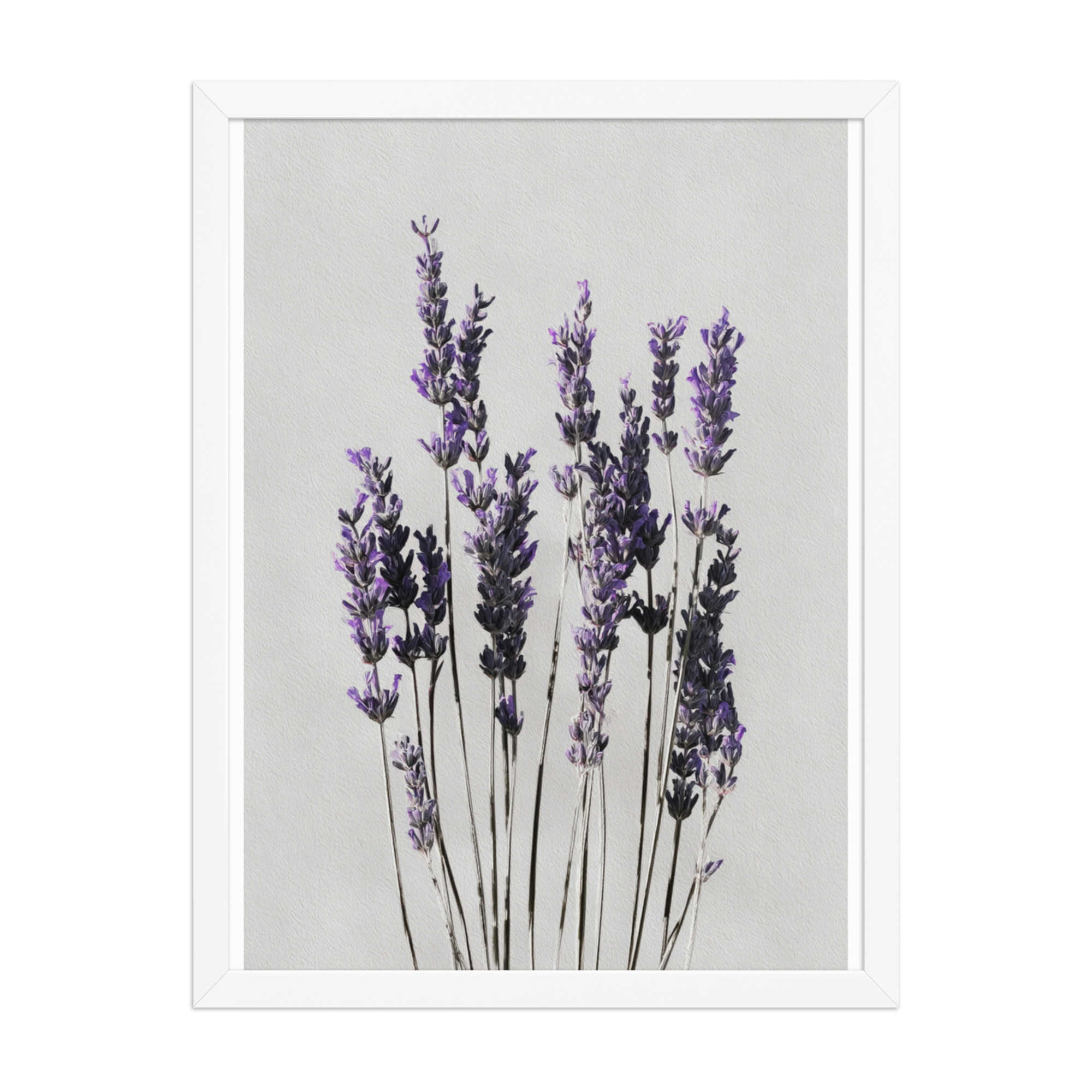 Lavender Framed Wall Art, Purple Floral Botanical Print, Minimalist Bedroom Decor - Image 12