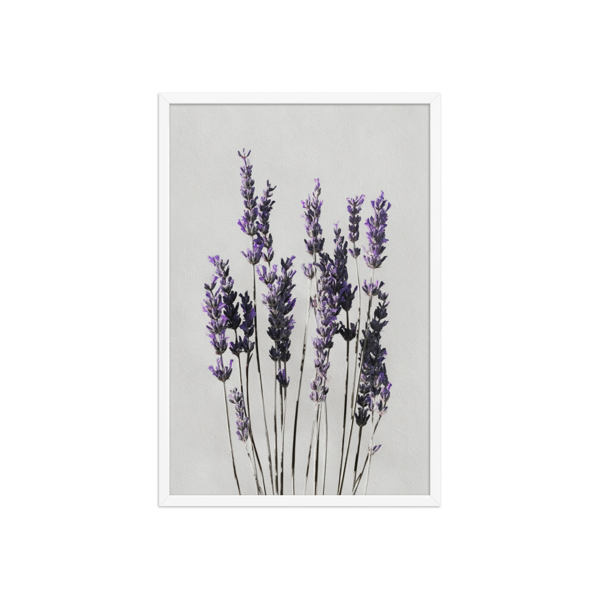 Lavender Framed Wall Art, Purple Floral Botanical Print, Minimalist Bedroom Decor - Image 14