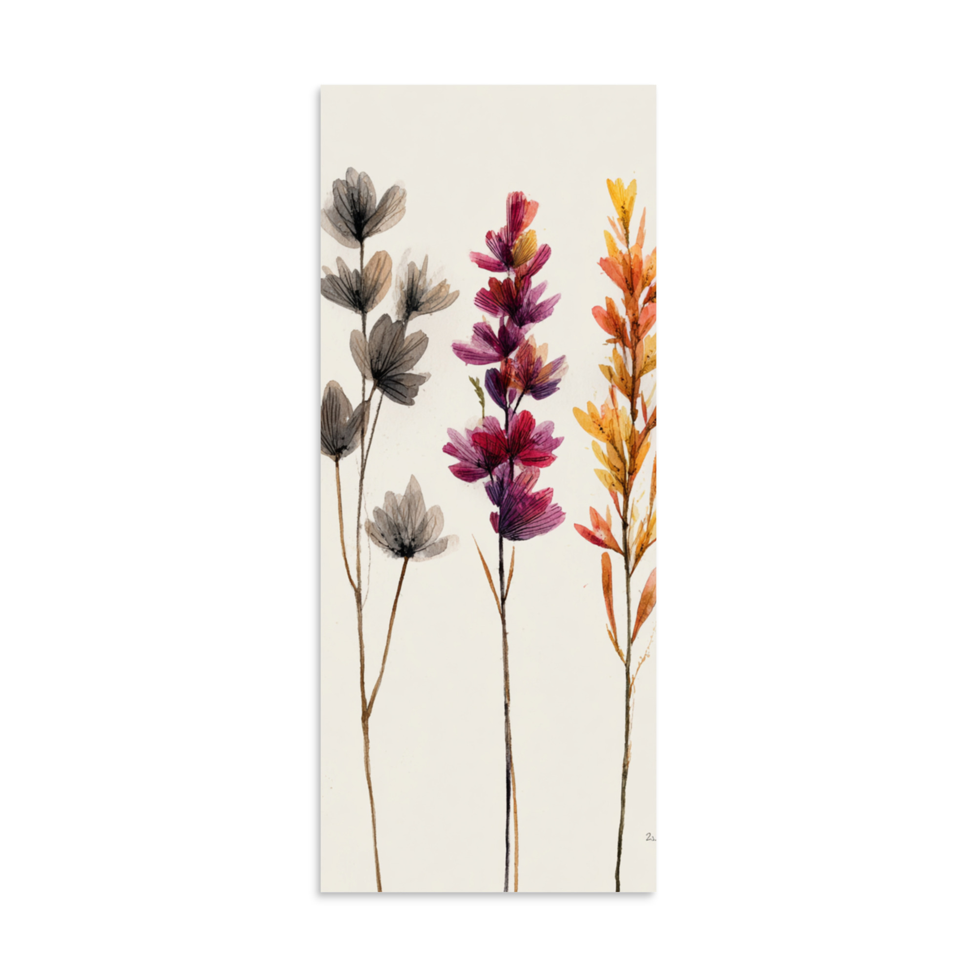 Wildflower Stems Wall Art Print, Minimalist Botanical Floral Illustration, Neutral Boho Decor - Image 6