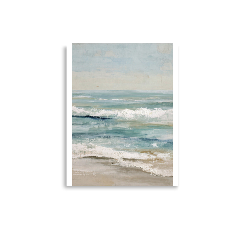 Coastal Ocean Waves Wall Art Print, Serene Beach Seascape, Calm Blue Sea Shore Poster - Image 6