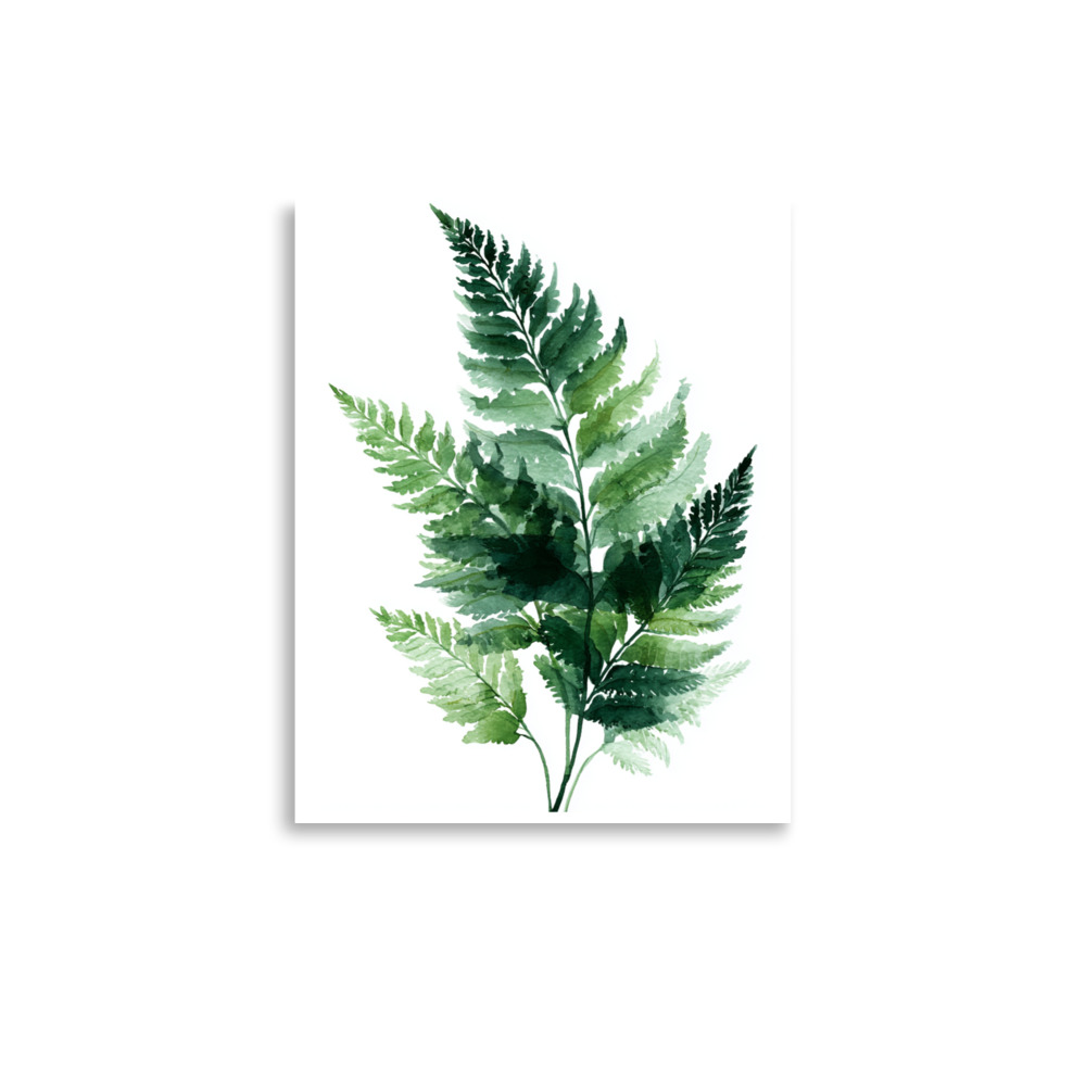 Watercolour Fern Wall Art Print, Green Botanical Leaf Illustration, Minimalist Nature Poster - Image 6