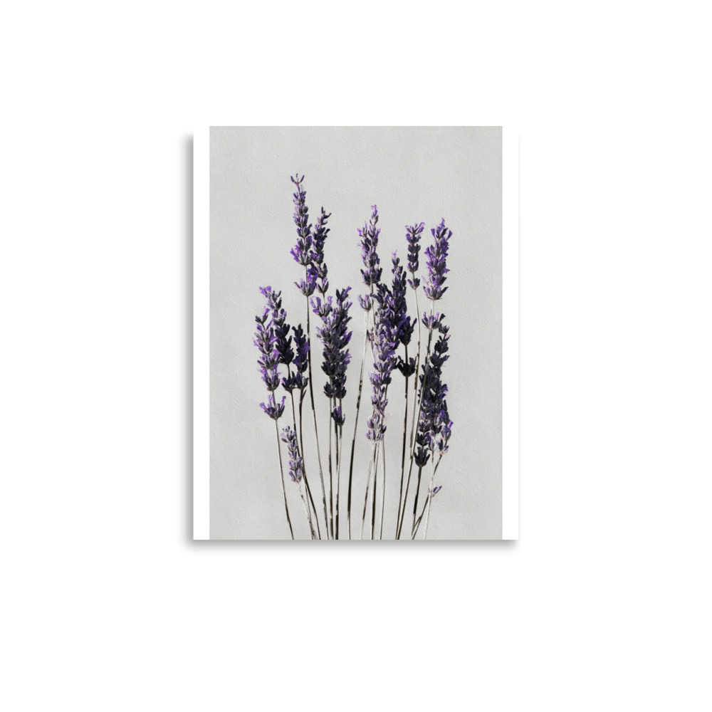 Lavender Wall Art Print, Purple Floral Botanical Illustration, Minimalist Bedroom Decor - Image 7