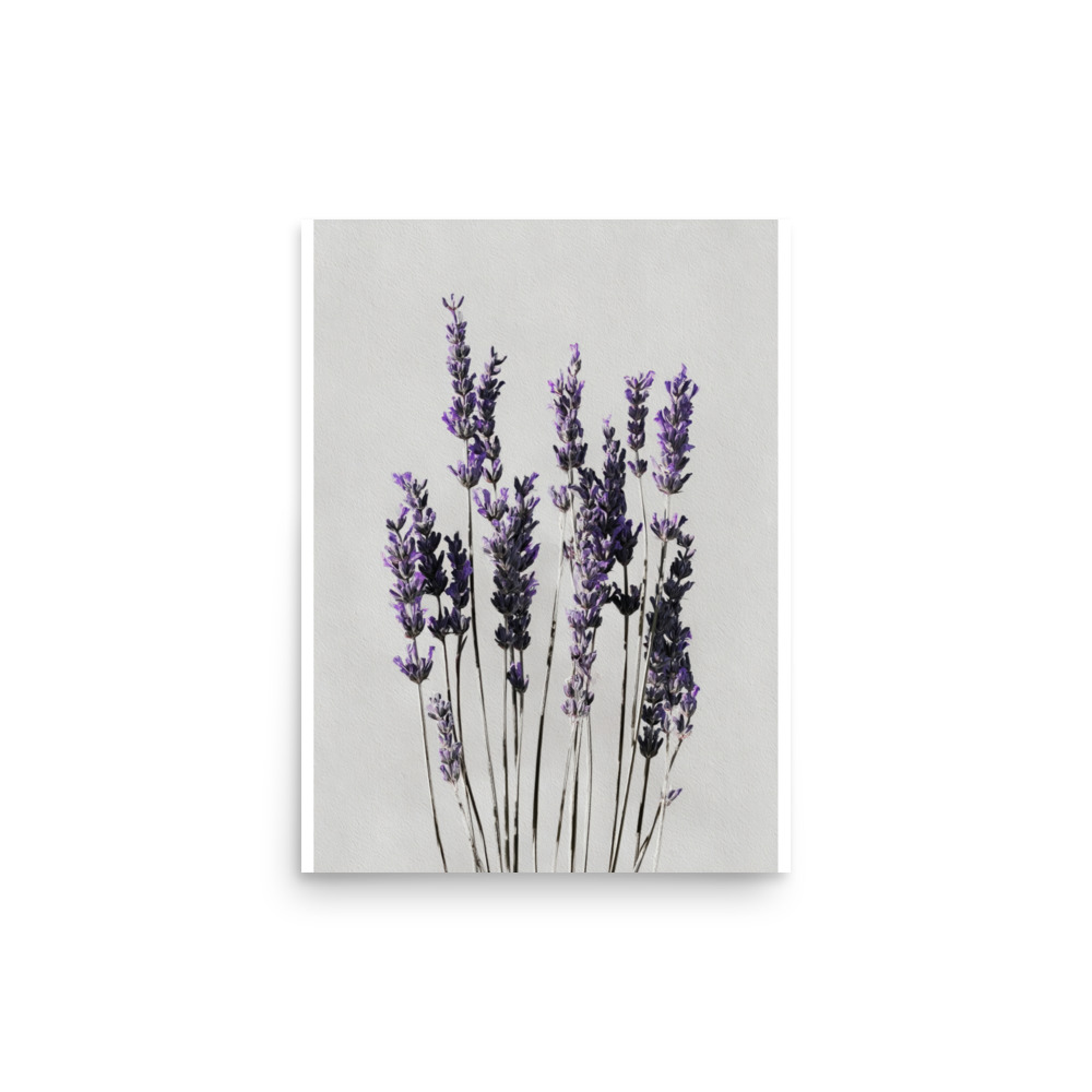Lavender Wall Art Print, Purple Floral Botanical Illustration, Minimalist Bedroom Decor - Image 9