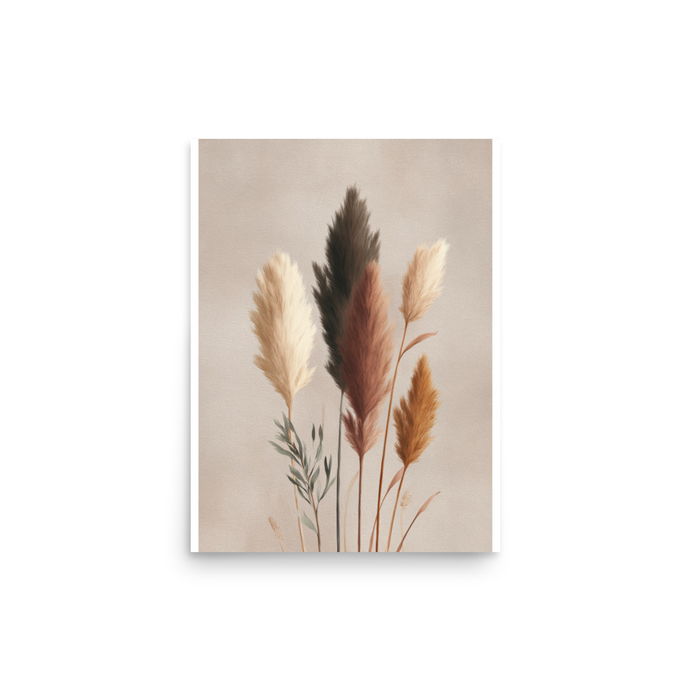 Pampas Grass Wall Art Print, Neutral Boho Botanical Illustration, Earthy Minimalist Decor - Image 9