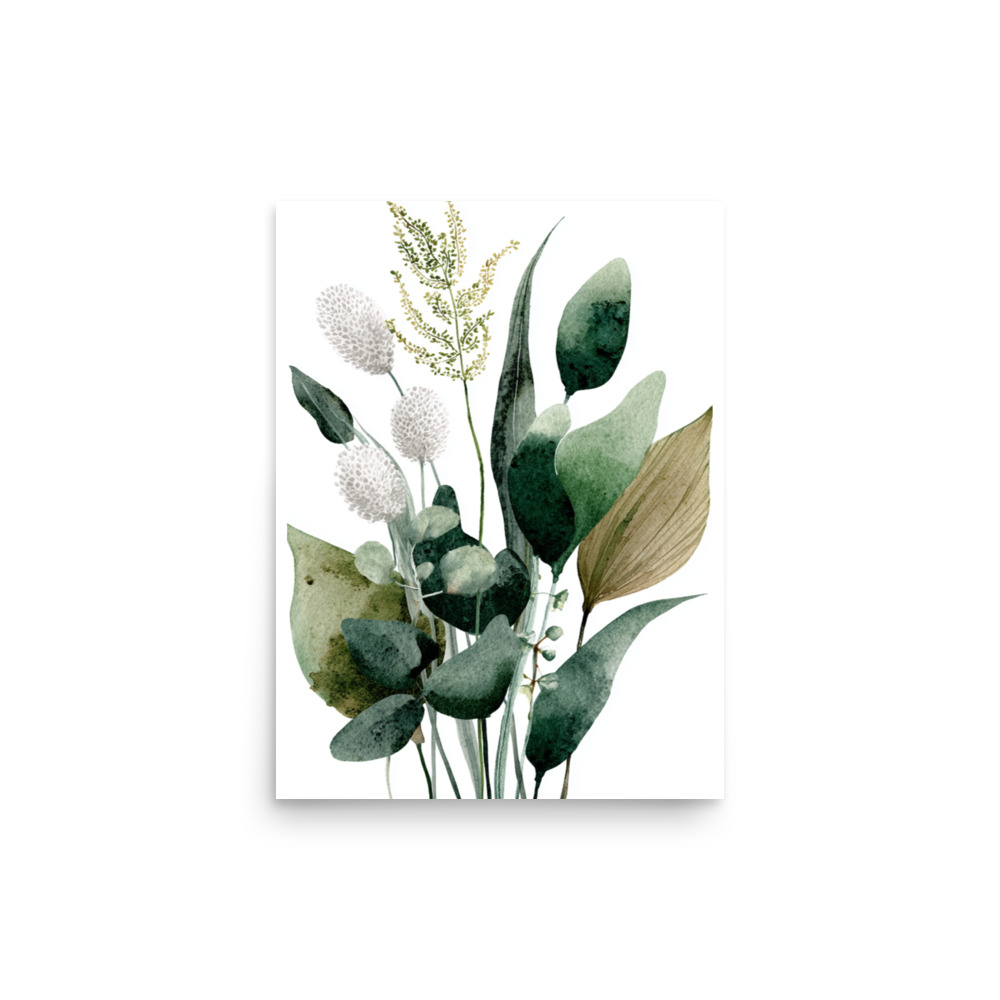 Wild Herb Stems Wall Art Print, Earthy Green Botanical Illustration, Minimalist Kitchen Decor - Image 9