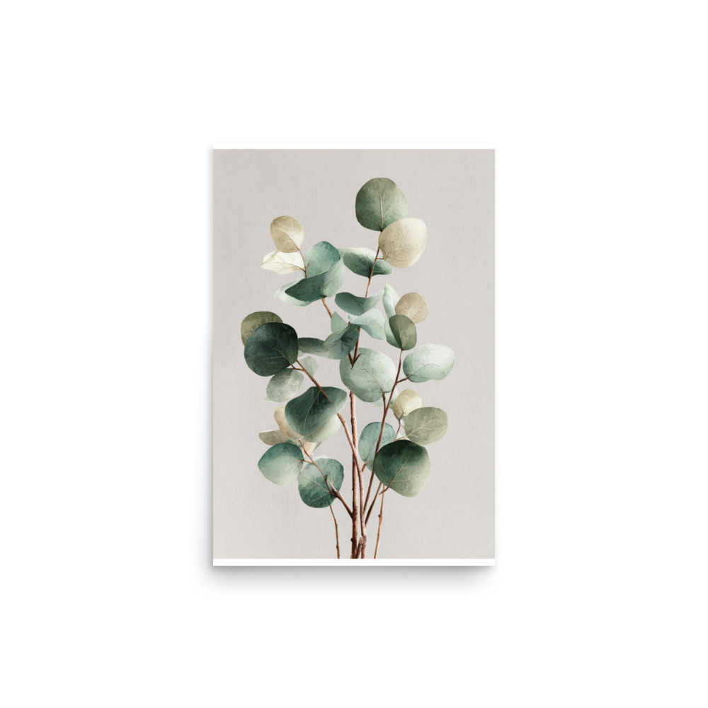 Eucalyptus Wall Art Print, Sage Green Botanical Leaf Illustration, Minimalist Boho Decor - Image 9