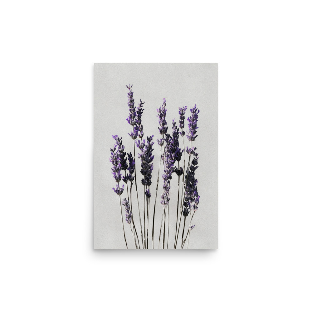 Lavender Wall Art Print, Purple Floral Botanical Illustration, Minimalist Bedroom Decor - Image 10