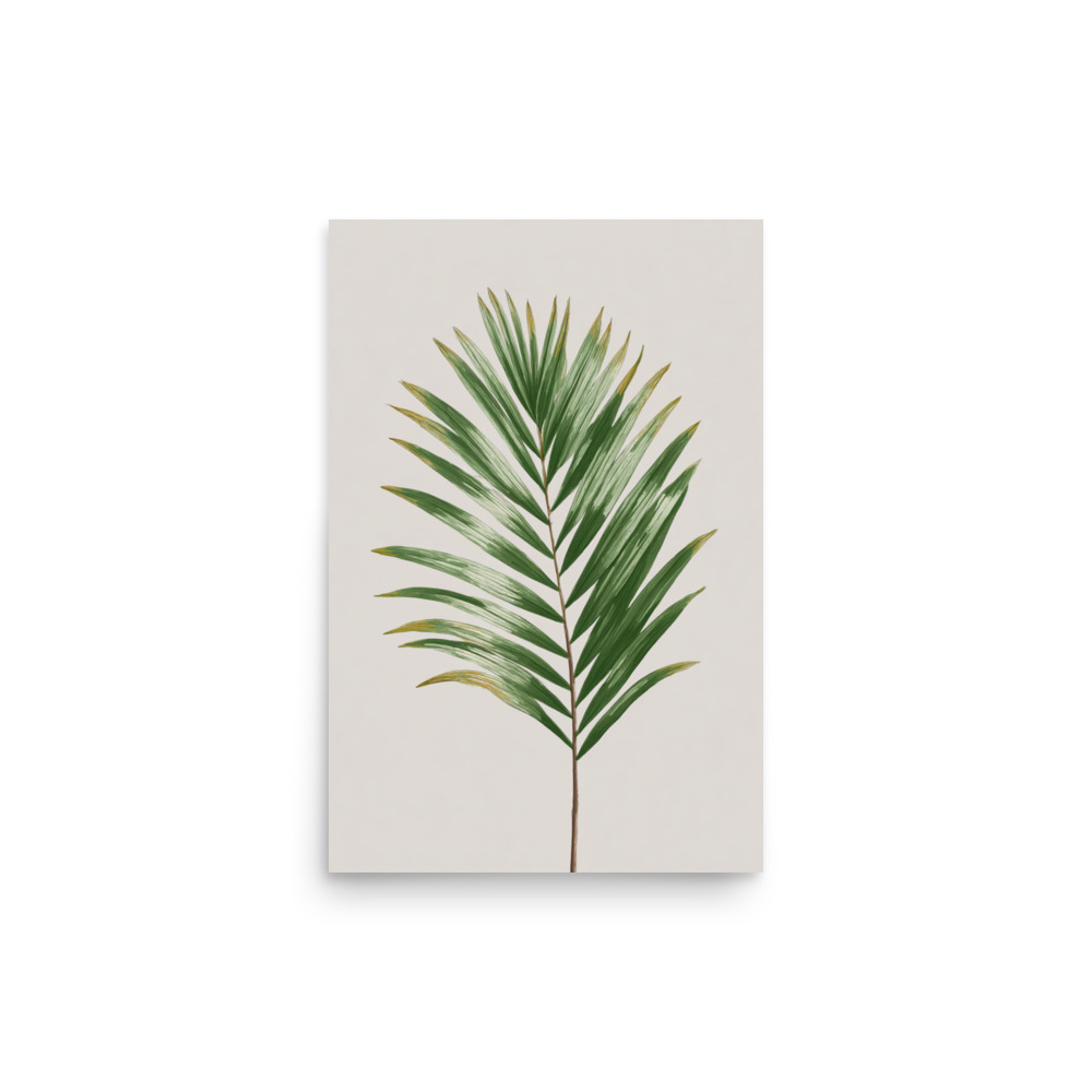 Palm Leaf Wall Art Print, Minimalist Green Tropical Botanical Illustration, Coastal Boho Decor - Image 10