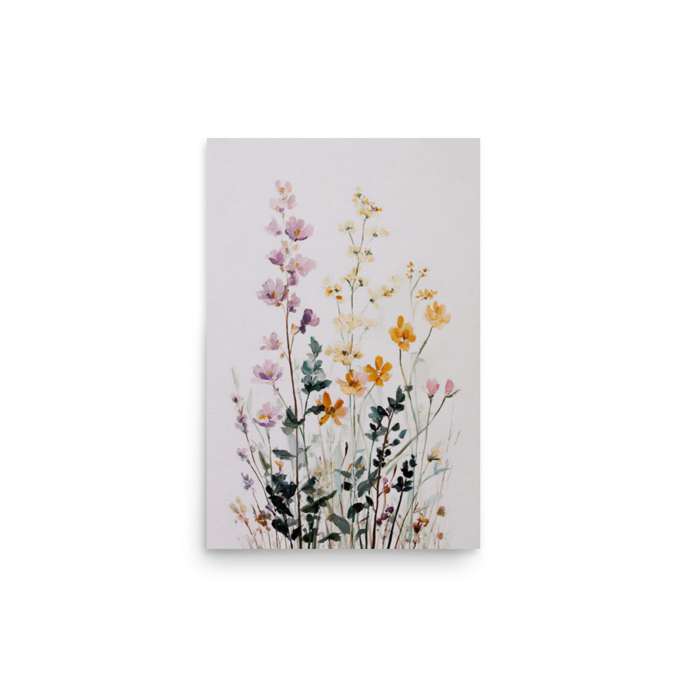 Wildflower Wall Art Print, Colourful Botanical Meadow Illustration, Spring Boho Decor - Image 10