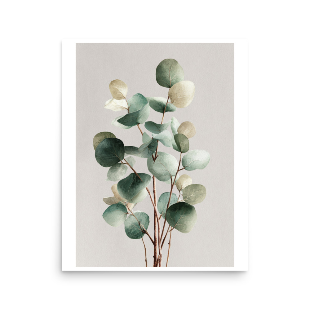 Eucalyptus Wall Art Print, Sage Green Botanical Leaf Illustration, Minimalist Boho Decor - Image 10