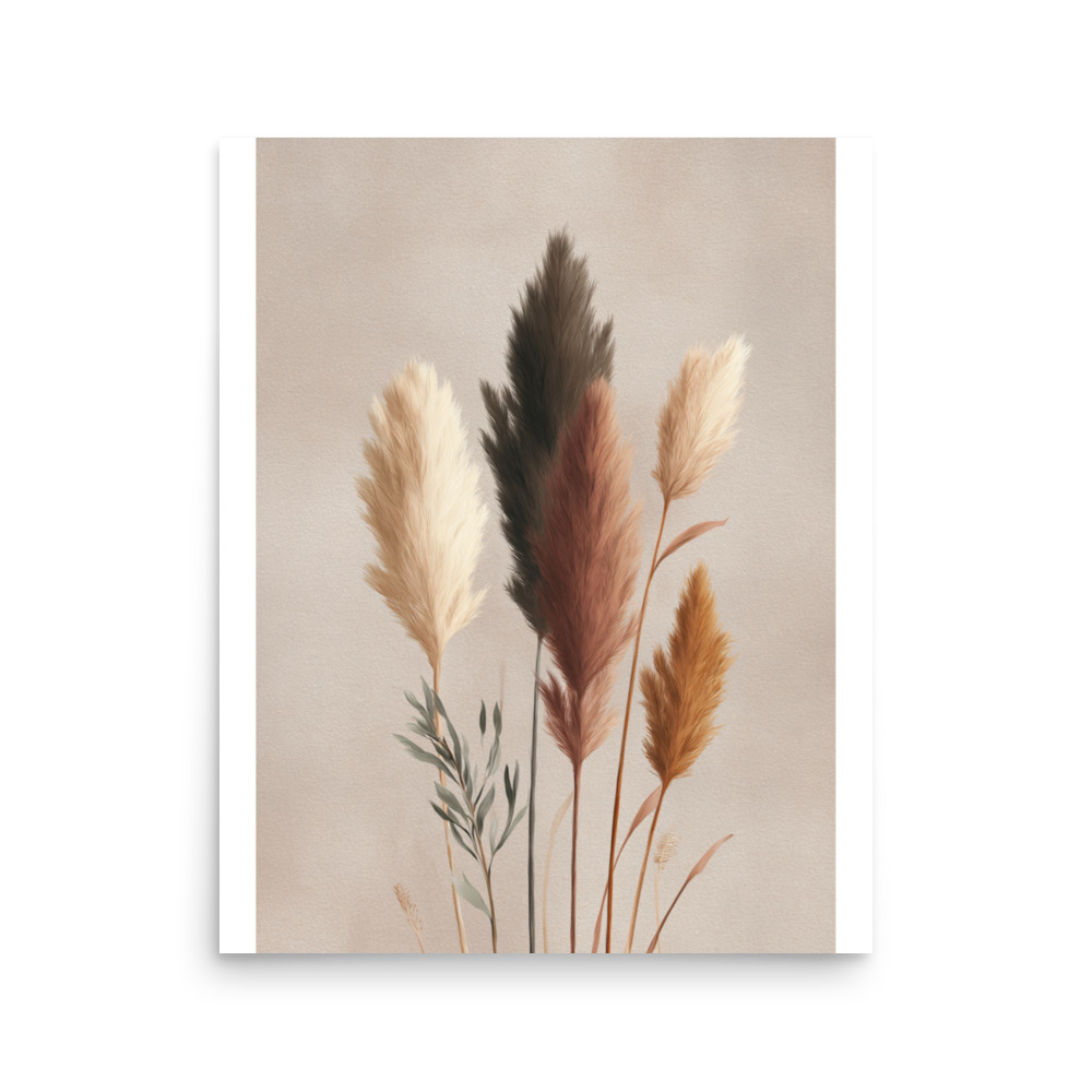 Pampas Grass Wall Art Print, Neutral Boho Botanical Illustration, Earthy Minimalist Decor - Image 11
