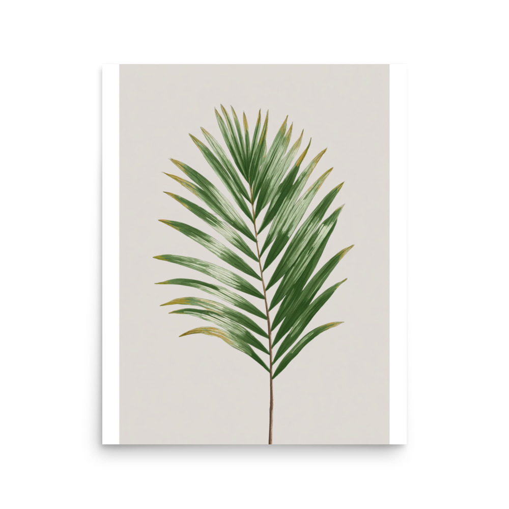 Palm Leaf Wall Art Print, Minimalist Green Tropical Botanical Illustration, Coastal Boho Decor - Image 11