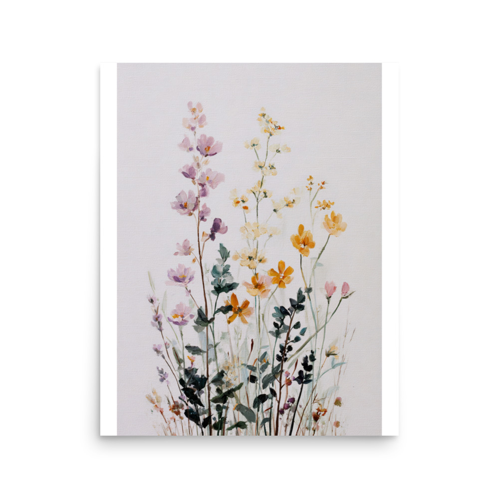 Wildflower Wall Art Print, Colourful Botanical Meadow Illustration, Spring Boho Decor - Image 11