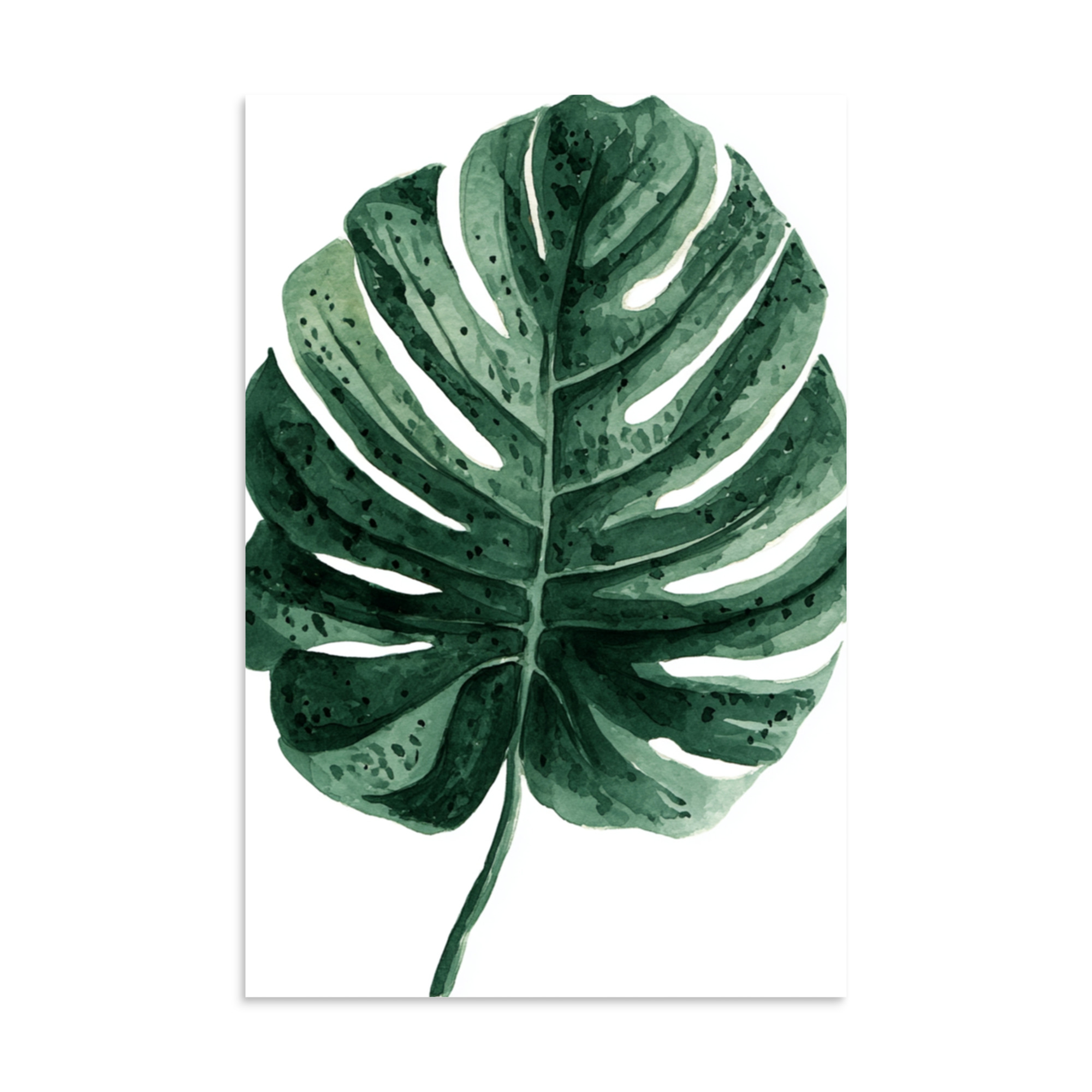 Monstera Leaf Wall Art Print, Deep Green Tropical Botanical Illustration, Modern Home Decor - Image 12