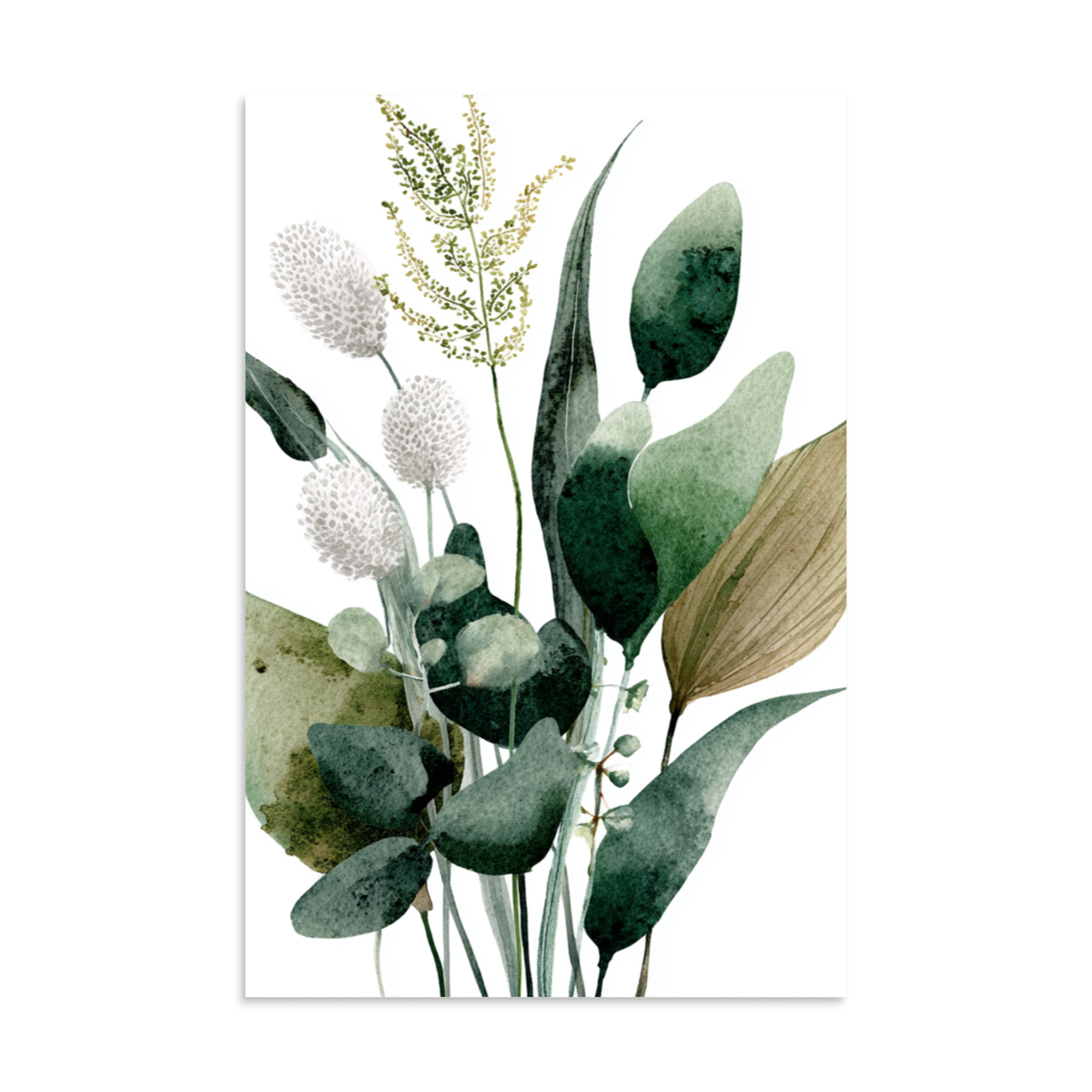 Wild Herb Stems Wall Art Print, Earthy Green Botanical Illustration, Minimalist Kitchen Decor - Image 12