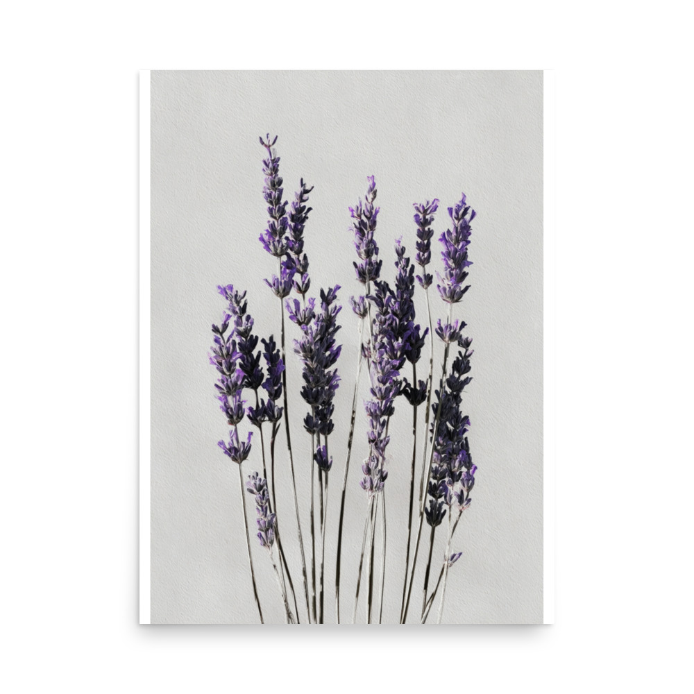 Lavender Wall Art Print, Purple Floral Botanical Illustration, Minimalist Bedroom Decor - Image 13