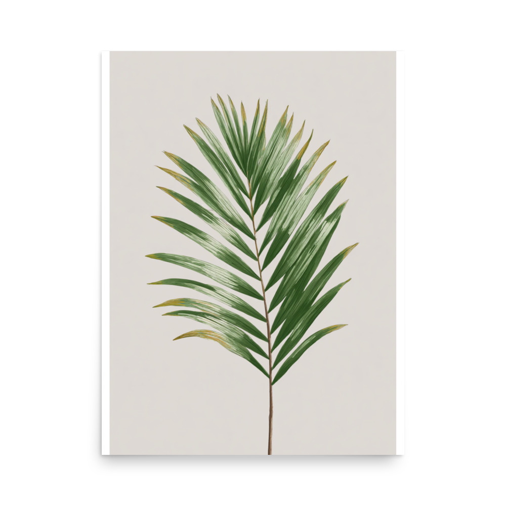 Palm Leaf Wall Art Print, Minimalist Green Tropical Botanical Illustration, Coastal Boho Decor - Image 13
