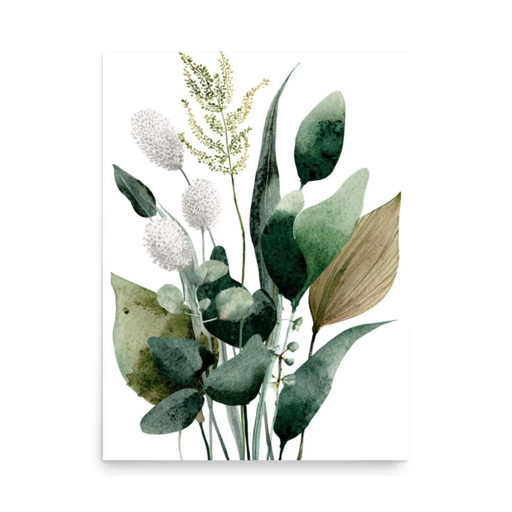 Wild Herb Stems Wall Art Print, Earthy Green Botanical Illustration, Minimalist Kitchen Decor - Image 13