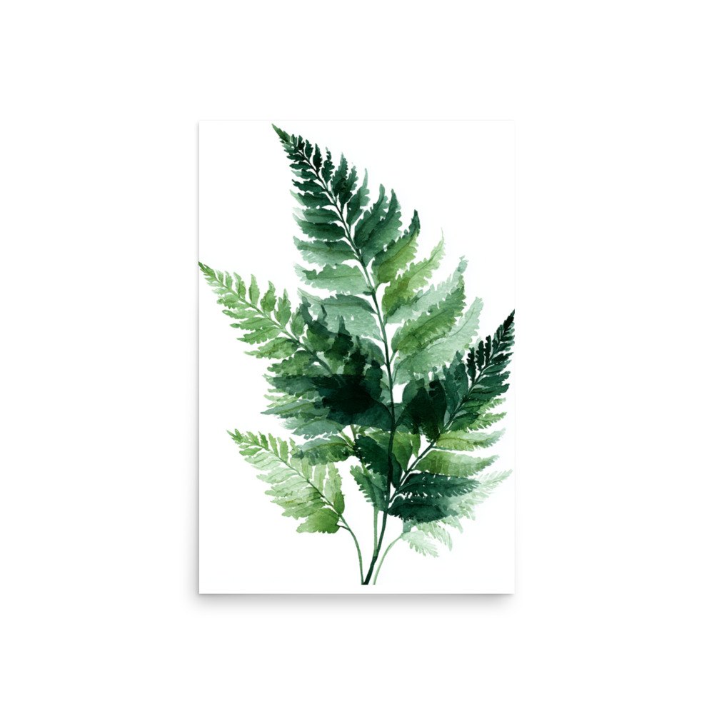 Watercolour Fern Wall Art Print, Green Botanical Leaf Illustration, Minimalist Nature Poster - Image 15