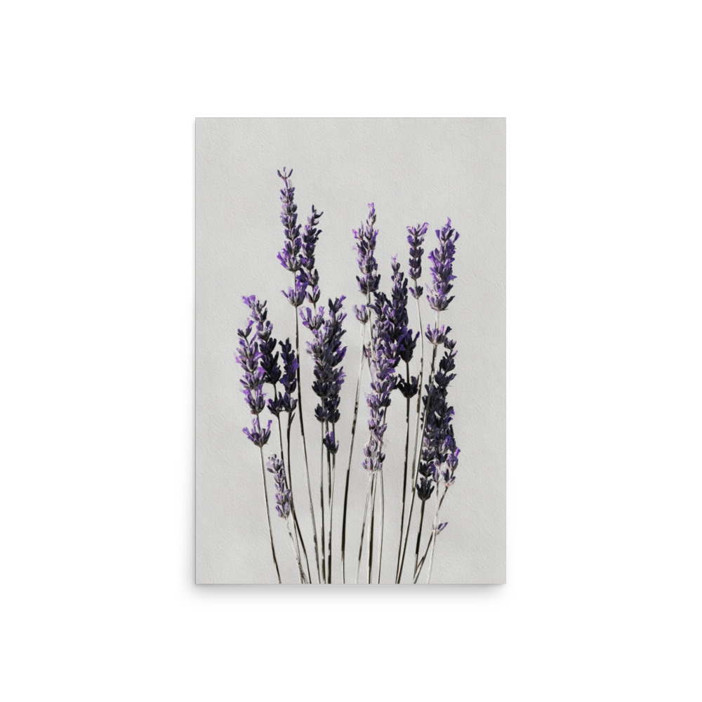 Lavender Wall Art Print, Purple Floral Botanical Illustration, Minimalist Bedroom Decor - Image 17