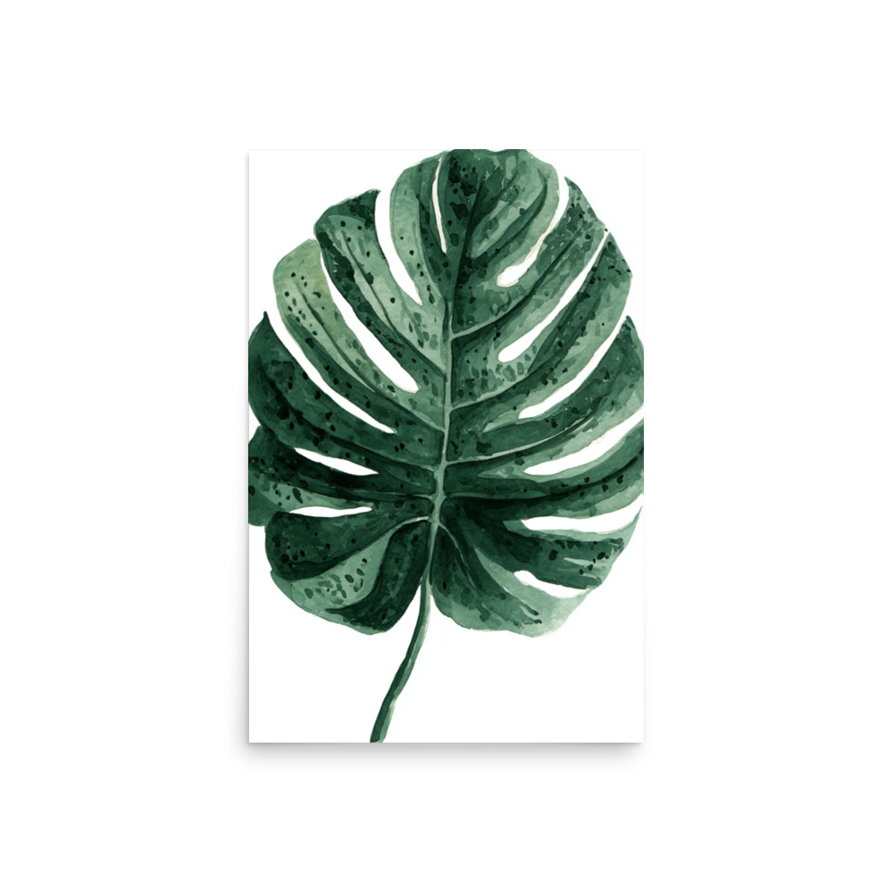 Monstera Leaf Wall Art Print, Deep Green Tropical Botanical Illustration, Modern Home Decor - Image 17