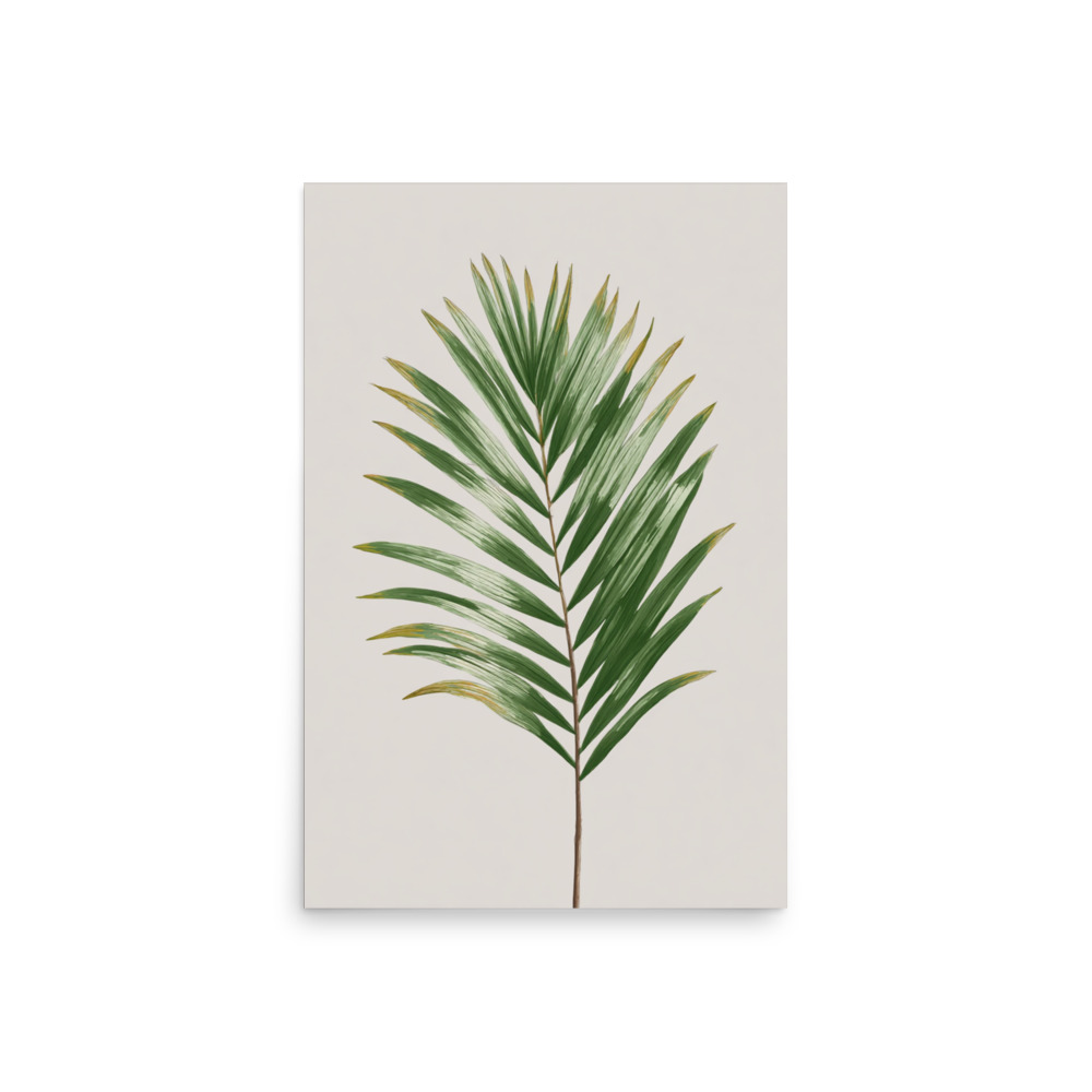 Palm Leaf Wall Art Print, Minimalist Green Tropical Botanical Illustration, Coastal Boho Decor - Image 17