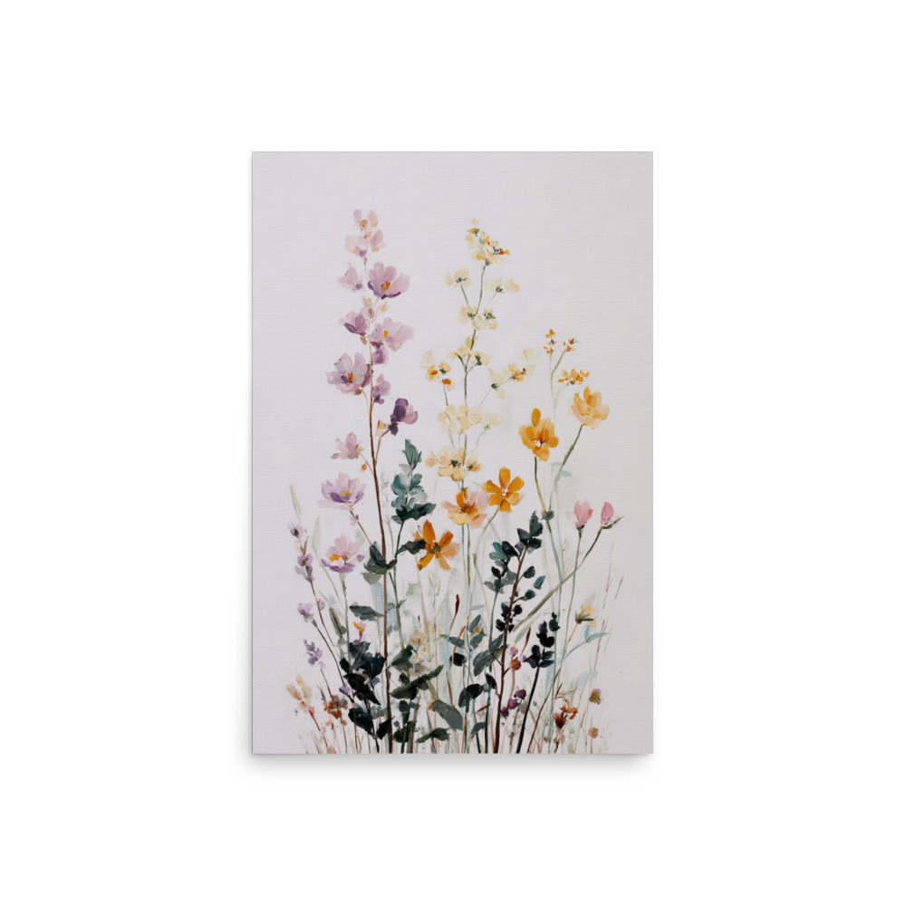 Wildflower Wall Art Print, Colourful Botanical Meadow Illustration, Spring Boho Decor - Image 17
