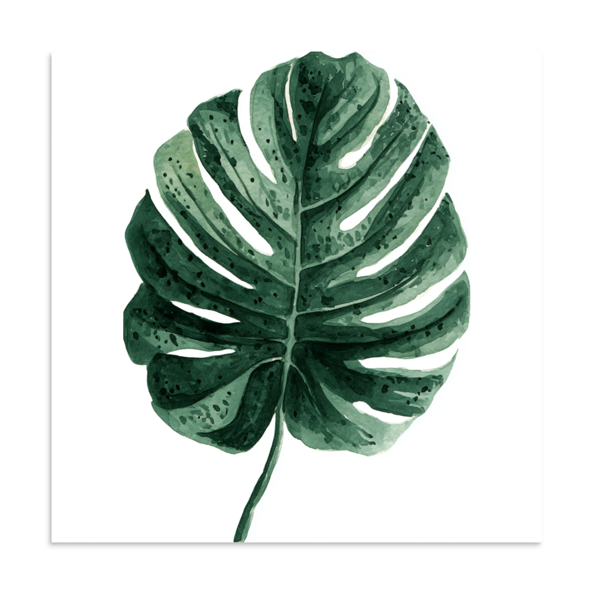 Monstera Leaf Wall Art Print, Deep Green Tropical Botanical Illustration, Modern Home Decor - Image 18