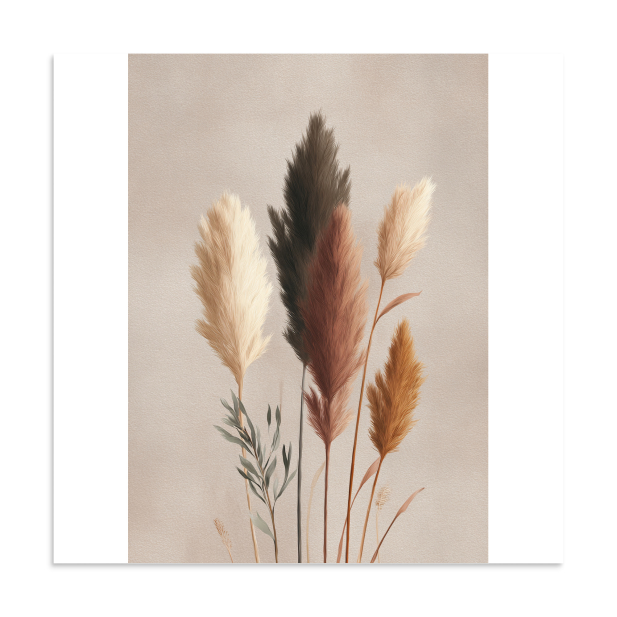 Pampas Grass Wall Art Print, Neutral Boho Botanical Illustration, Earthy Minimalist Decor - Image 18