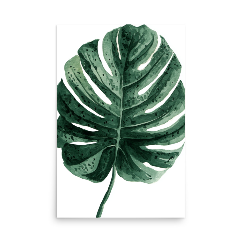 Monstera Leaf Wall Art Print, Deep Green Tropical Botanical Illustration, Modern Home Decor - Image 20