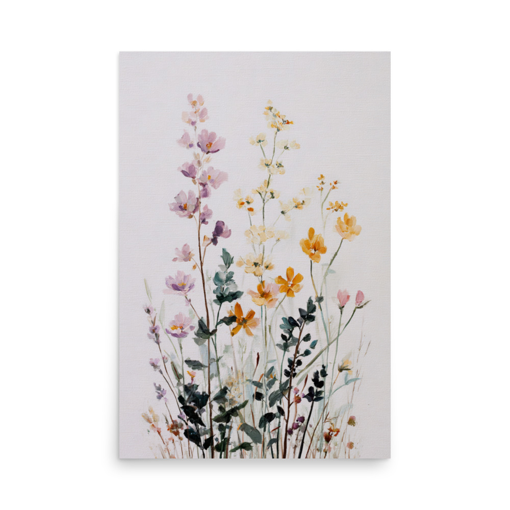 Wildflower Wall Art Print, Colourful Botanical Meadow Illustration, Spring Boho Decor - Image 20