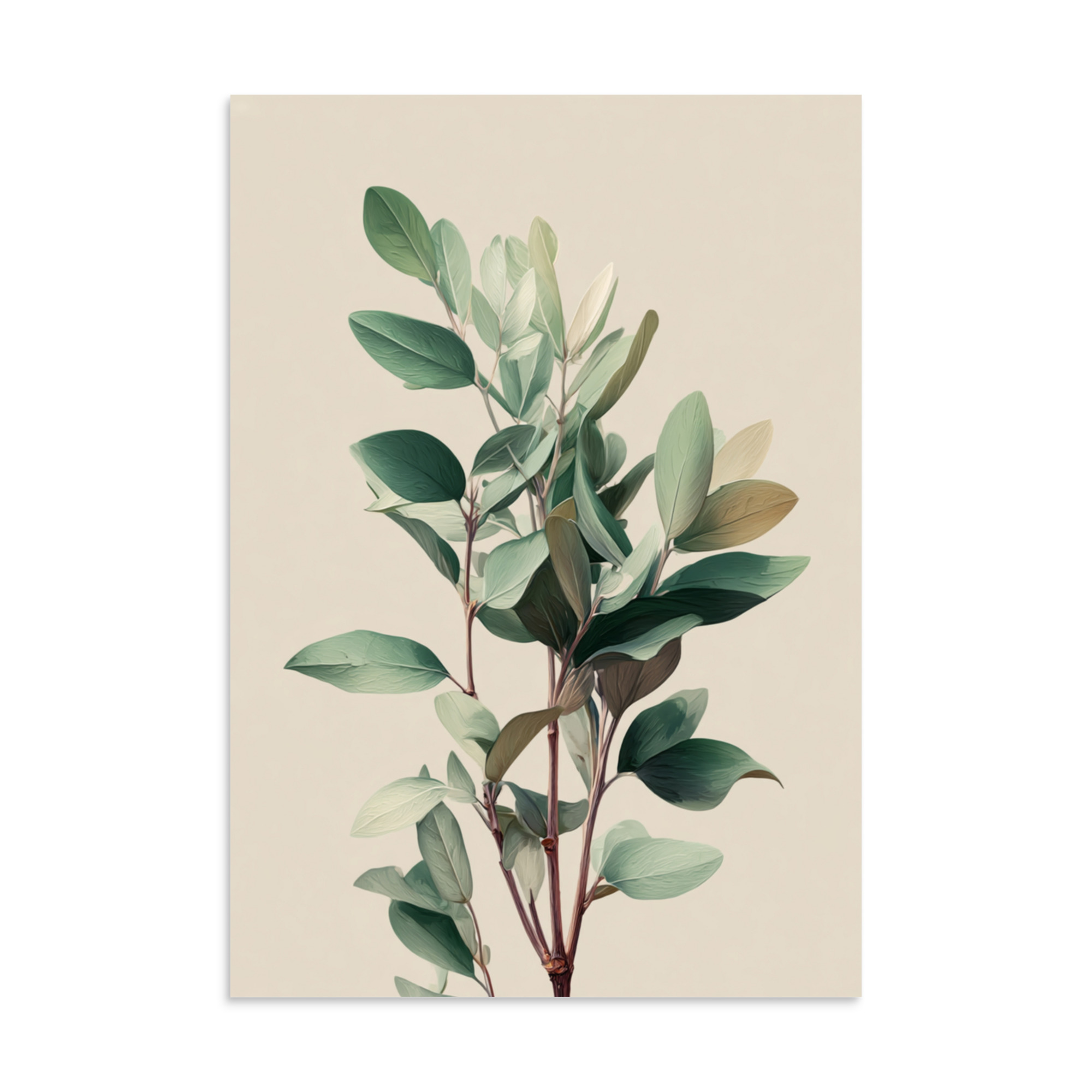 Sage Leaves Wall Art Print, Muted Green Botanical Herb Illustration, Minimalist Kitchen Decor - Image 22