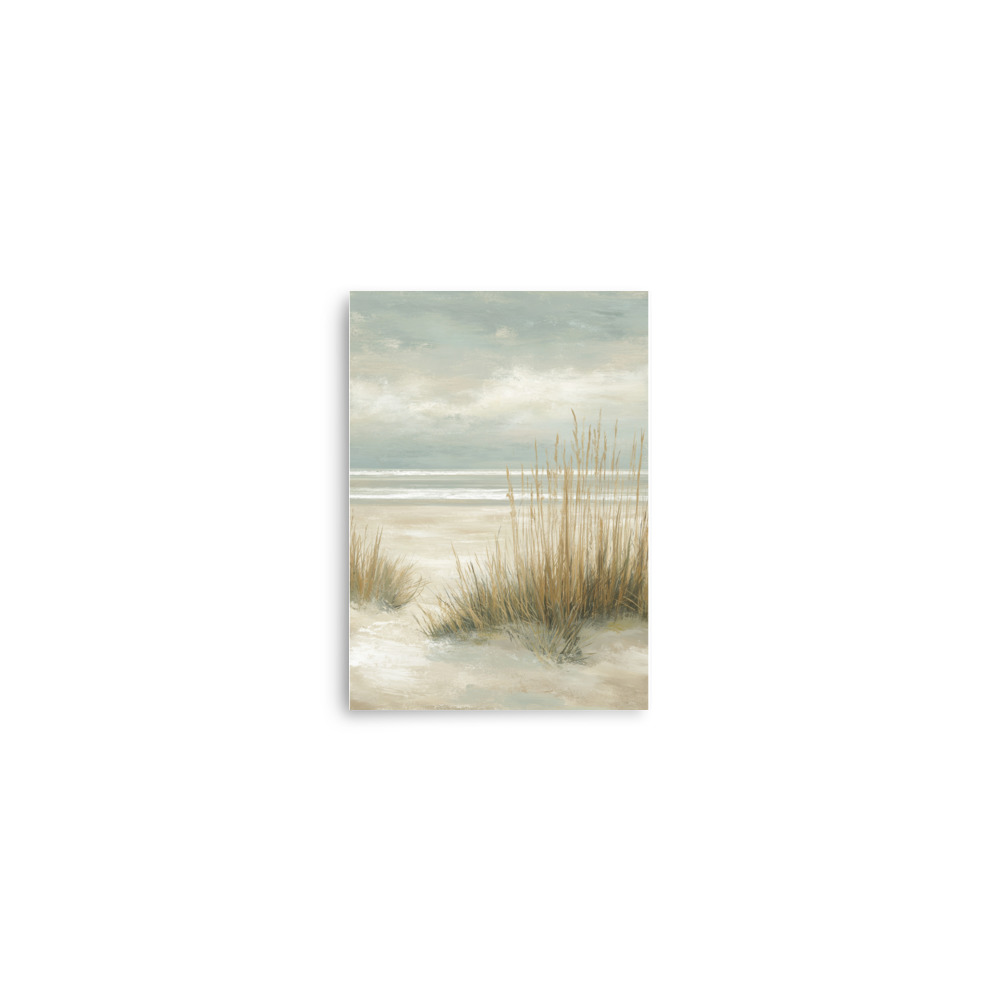 Coastal Dunes Wall Art Print, Neutral Beige Blue Beach Grass, Serene Coastal Seascape Poster - Image 24