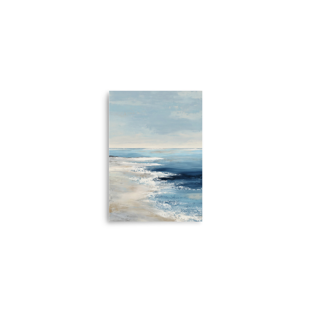 Coastal Beach Waves Wall Art Print, Blue Ocean Sandy Shore, Serene Seascape Poster - Image 20