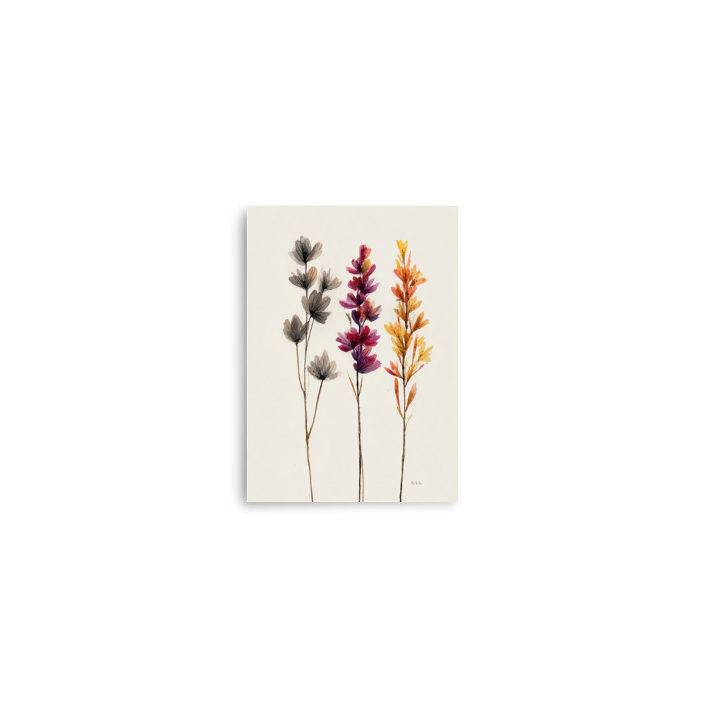 Wildflower Stems Wall Art Print, Minimalist Botanical Floral Illustration, Neutral Boho Decor - Image 24