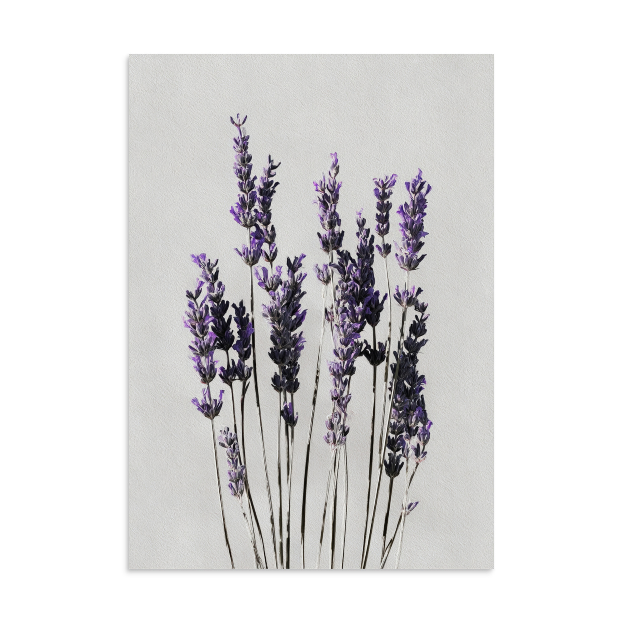 Lavender Wall Art Print, Purple Floral Botanical Illustration, Minimalist Bedroom Decor - Image 3